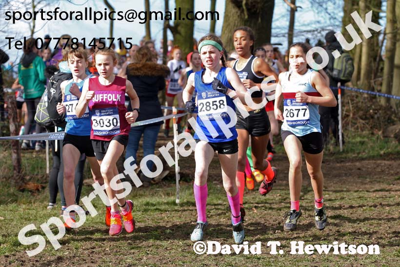 Girls under-13s 2019 British Athletics Inter Counties Cross Country, Prestwood Hall, Loughborough. Photo:  David T. Hewitson/Sports for All Pics